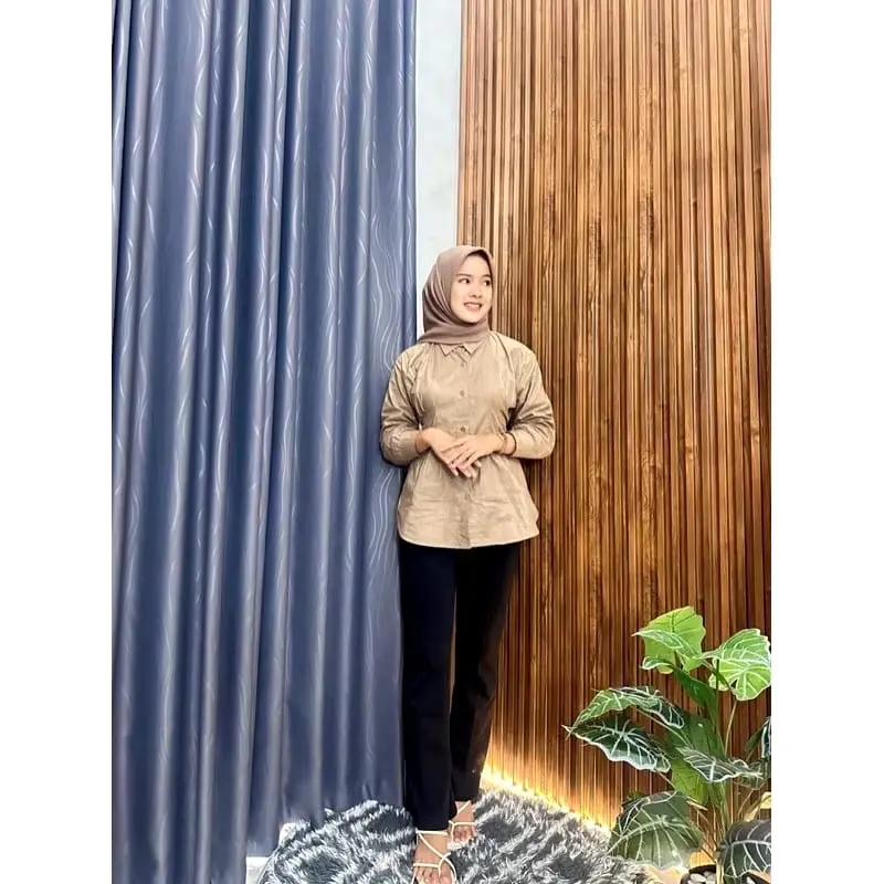 ￼Ss Galery Luna top long slevee - Atasan wanita katun Premium Panjang Standar Oversize