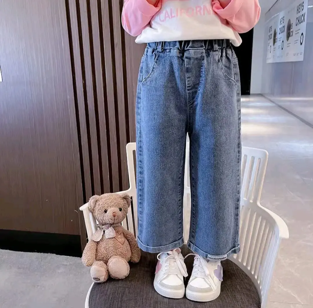 Celana Jeans kulot Polos Anak Perempuan Umur 1-5 Tahun Jeans Kulot Polos Premium Fashion Motif Cantik
