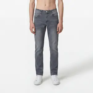 Celana Jeans Slim Fit Dark Grey Wash Abu Tua Panjang Pria Stretch/Melar Original Denimic Nyaman Semi Skinny