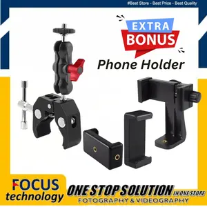 Magic Arm Camera Clamp Clip Kamera Jepit Bracket Tripod Mount
