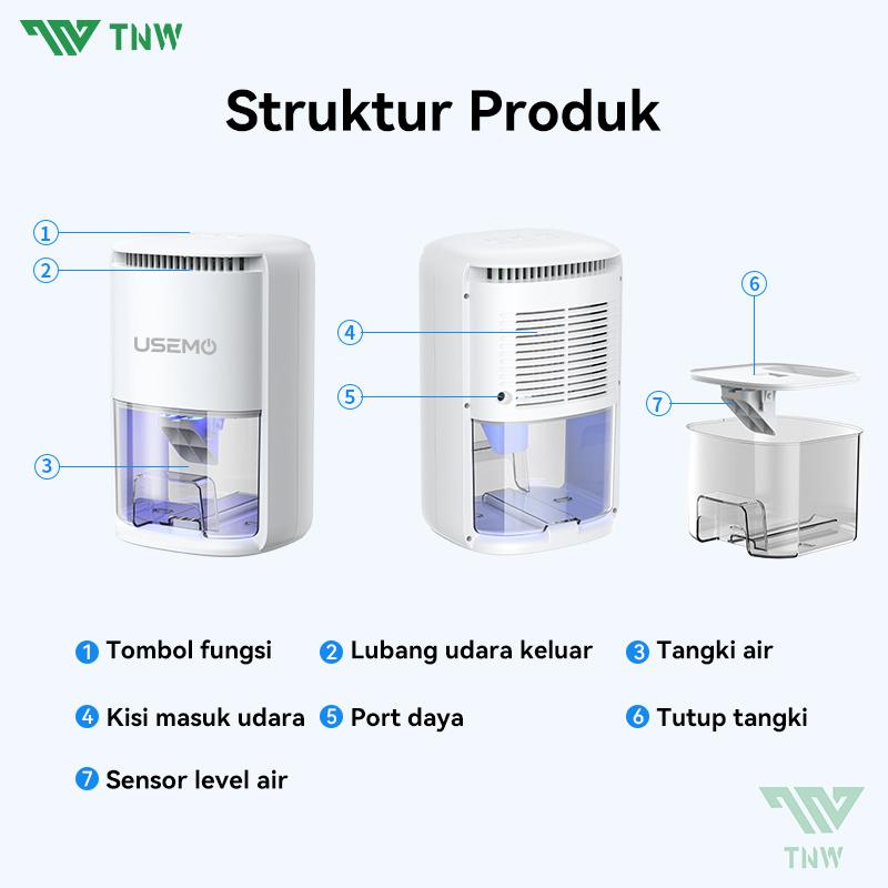 USEMO HD9pro Dehumidifier 1L Penyerap Kelembaban Udara Senyap Auto Off Ruangan 20m² USEMO HD9pro Dehumidifier 1L Penyerap Kelembaban Udara Senyap Auto Off Ruangan 20m²