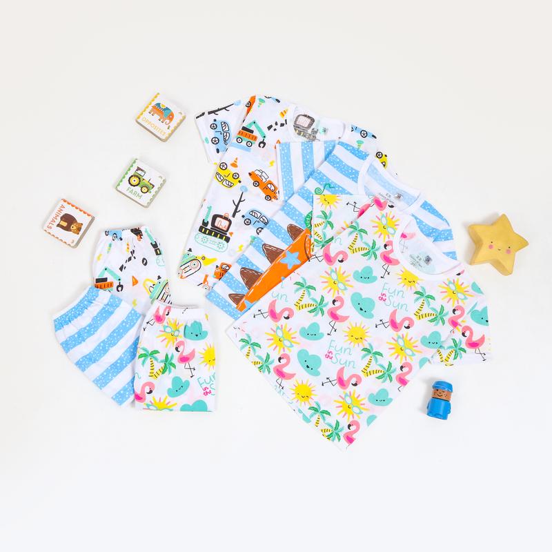 Product Introduction of Peachbello Set Pakaian Tidur Anak Usia 1-6th Bayi Lengan Pendek Anak Perempuan Bahan Katun 2