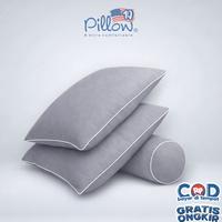 Gambar 109 PILLOW - JUMBO PAKET 3 BANTAL GULING TIDUR HOTEL - KAIN MICROTEX COVER ABU - 2 BANTAL 1GULING dari 109 PILLOW OFC Kab. Sidoarjo 2 Tokopedia