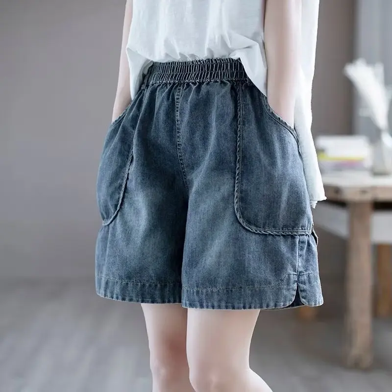 Quần Short Jean Nữ Thời Trang Phong Cách Hàn Quốc, Chất Jeans Mềm Mại, Mặc Thoáng Mát