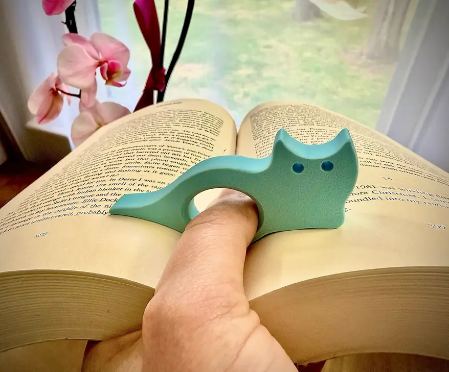 3D Print Book Page Holder / Pembatas Buku / Pemegang Halaman Buku Unik Minimalis Kucing