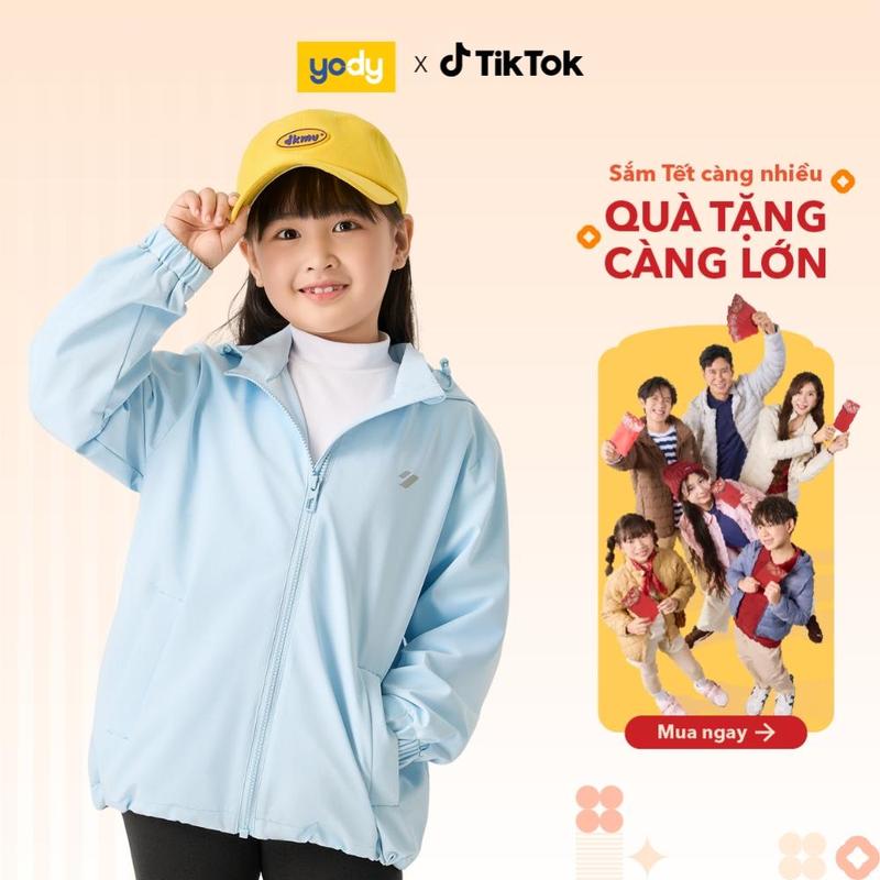  Áo Khoác Gió Trẻ Em YODY 3c Promax Giữ Ấm Cản Gió Thoải Mái Cho Bé  linh hoạt Tự tin mọi thời tiết KCJA25F093 