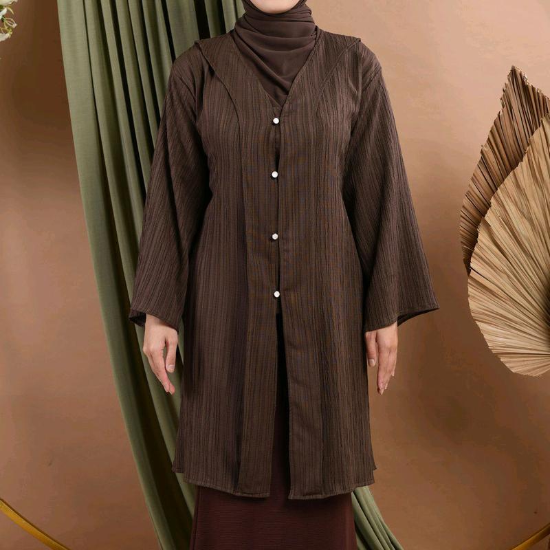tunic // abaya // tunic kutu baru // mahogany 1