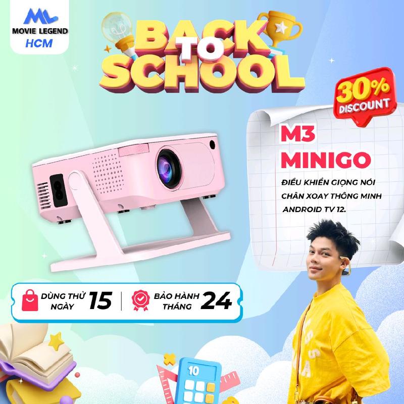 DEAL ĐỘC QUYỀN SINH NHẬT BÉ DUY Chiếu M3 MiniGo - Máy Chiếu Movie Legend