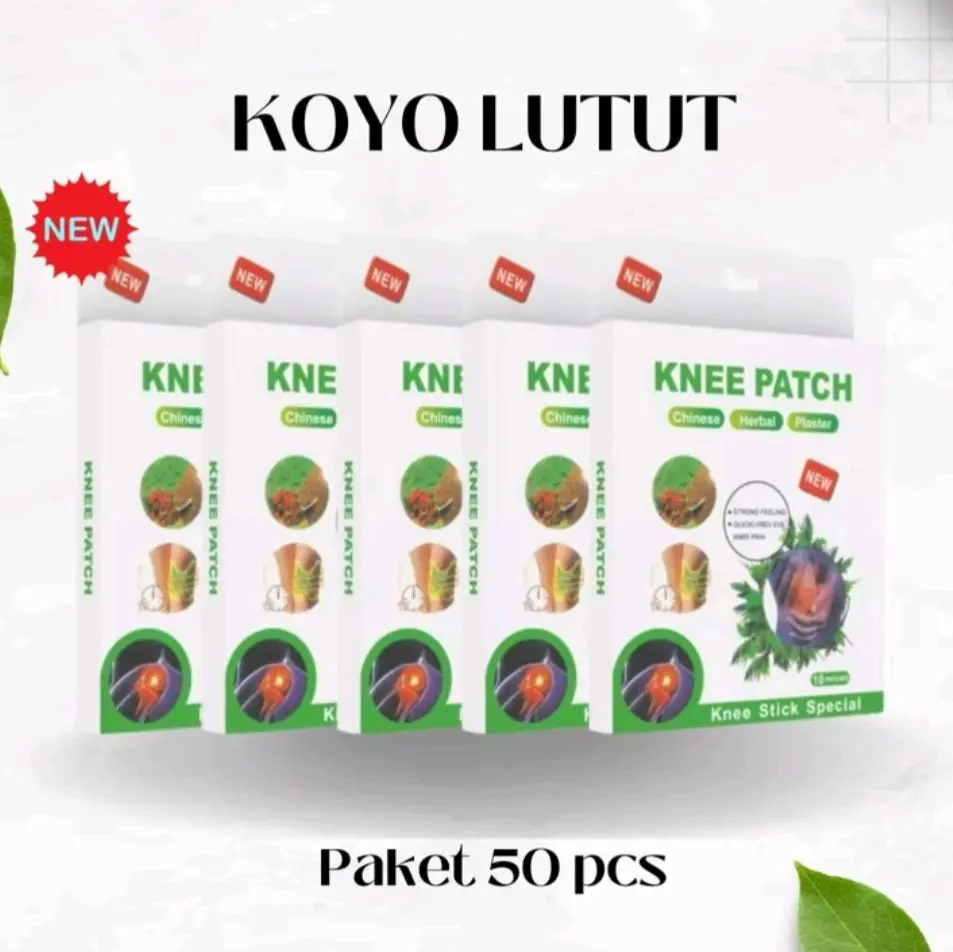 (COD) Koyo Lutut Herbal Isi 50 Pads - Stiker Plaster Knee Patch Detox Tempelan Pereda Nyeri Badan