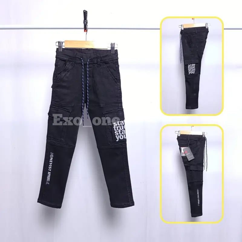 Onevist Celana Cargo Jeans Anak Laki Laki Usia 1 Sampai 13 Tahun Premium Quality Laki-Laki Cowok Kids 2