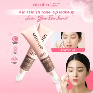 EBELIN -Primer Makeup 4-in-1 Magic Finish Tone Up Cream - Smart Color Correction, Melembapkan, Oil Control, Cocok untuk Semua Jenis Kulit, Base Makeup Multifungsi