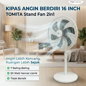 KIPAS ANGIN  BERDIRI / 16 INCH / STANDFAN / ANGIN KENCANG / RENDAH WATT / HARGA TERJANGKAU / BISA COD
