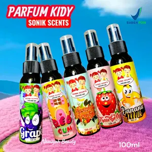 SONIK SCENTS Parfum Kidy 100ml BPOM Non Alkohol Mengandung Castor Oil & Niacinamide Membantu Melembabkan & Mencerahkan Kulit Anak Wangi Tahan Lama