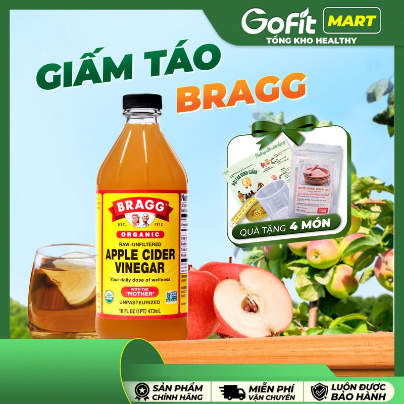 [DEAL LIVE] Giấm Táo Hữu Cơ Bragg Có Giấm Mẹ, Giấm táo Organic With The Mother, 437ML, 946ML