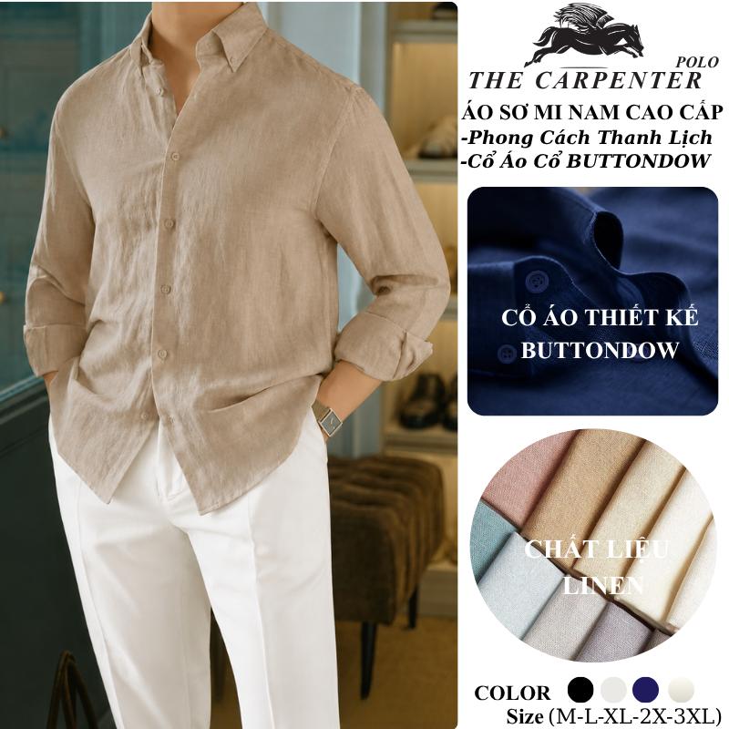 Áo Sơ Mi The Carpenter Chất Liệu LINEN, Thiết Kế Cổ Áo Buttondow Sang Trọng…
