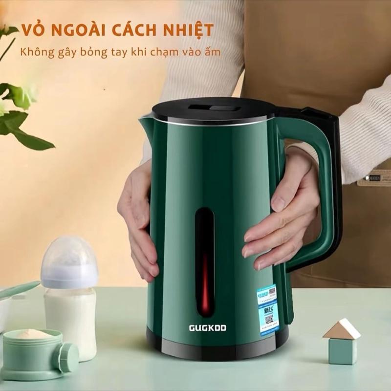 Ấm đun nước siêu tốc . Đun siêu nhanh sung tích 2,5l nước .2 nớp cách nhiệt .tiện nợi dễ dùng