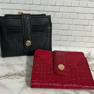 Dompet lipat wanita/ dompet lipat kartu mini/ dompet croco lipat kancing