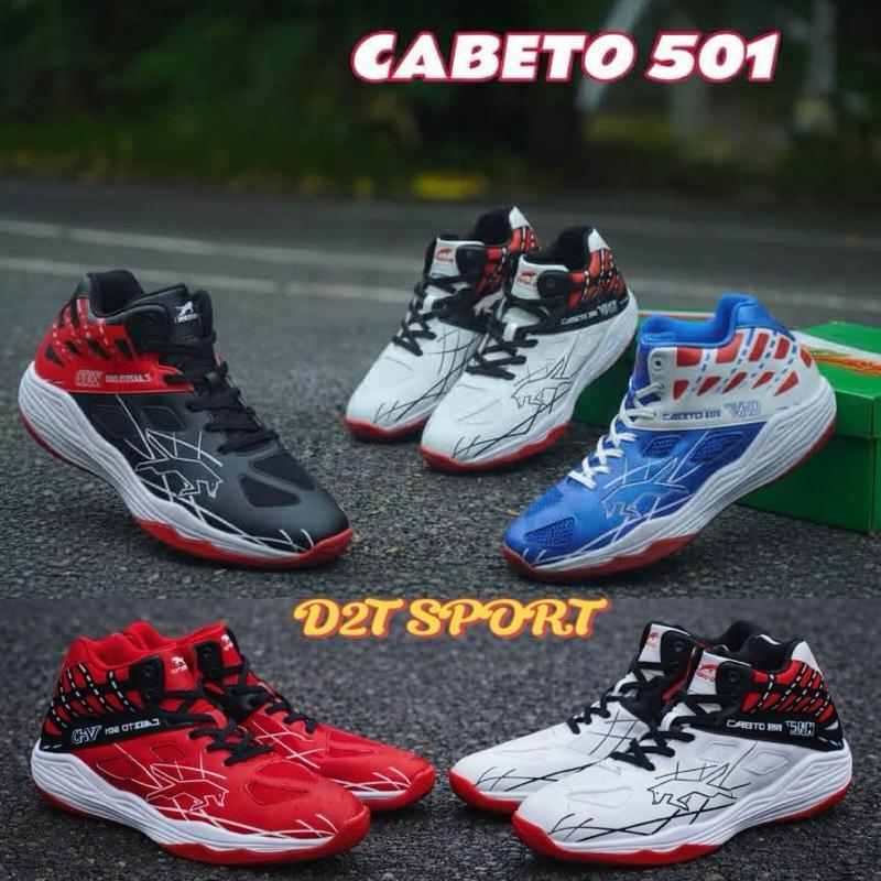 VHD CABETO 501 - Giày Thể Thao Bóng Chuyền CABETO 501 Sói Đầu Đàn Êm- Bền-Đẹp Chuyên Cày Bê Tông Không Đau Gối tặng quà