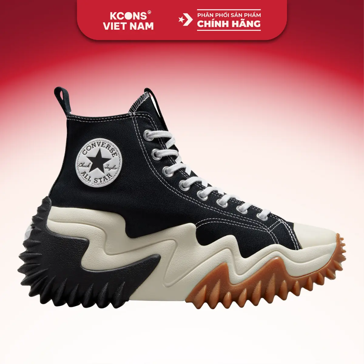 Giày Converse Run Star MOTION Black High Top 171545C Sneaker Shoes Vải Canvas Sport Tập Thể Dục Giày Thể Thao