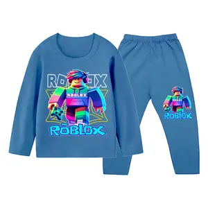 Baju Tidur Anak Gambar Roblox Piyama Setelan Panjang Ukuran 1 Sampai 10 Tahun Katun Lengan Panjang-2024 baju  tidur  roblox  anak  laki  laki