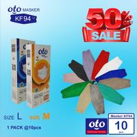 Gambar OTO Masker KF94 4Ply Earloop  Daily Mask 4 lapis isi 10 pcs - PUTIH, M dari OTO Adult Diapers Kota Administrasi Jakarta Utara 1 Tokopedia
