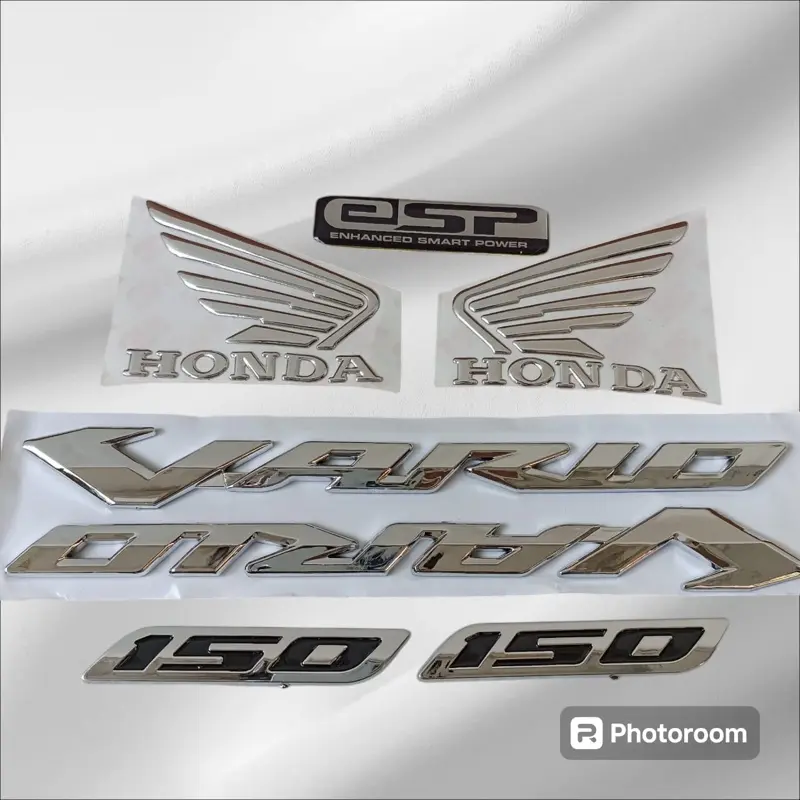 EMBLEM TIMBUL LOGO VARIO LED OLD 150 set WINGS GARUDA SILVER CROOM PAKET KOMPLIT Motorcycle 0