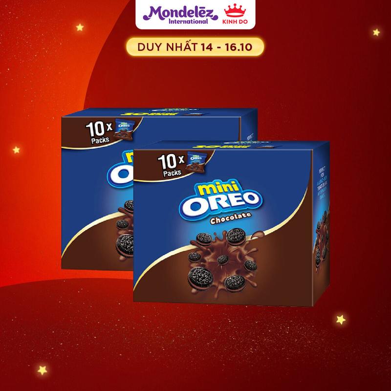 Combo 2 Hộp Bánh Quy OREO Mini, Hộp 204g