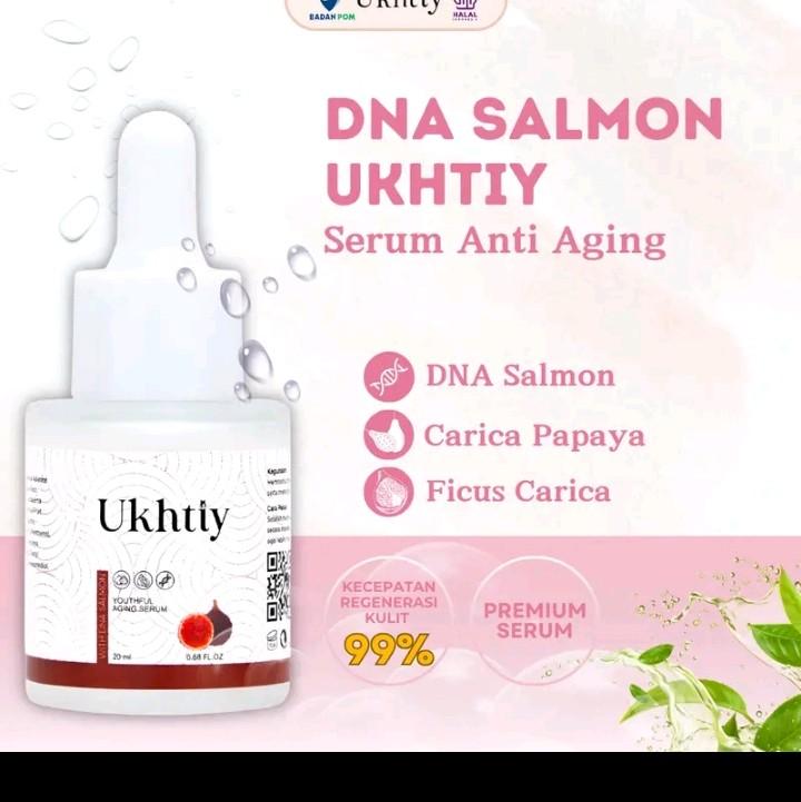 Ukhtiy Serum DNA Salmon 20ml | SerumMencegah Penuaan Dini | Mencerahkan danMelembabkan Wajah, Memudarkan Flek Hitam Pencerah 1