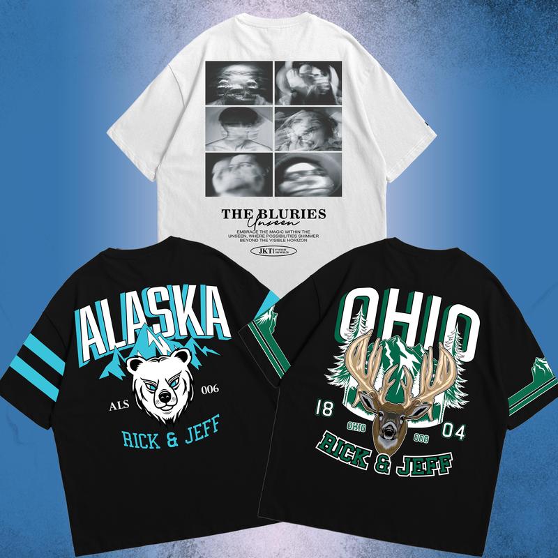 BUY 1 GET 3 RICKANDJEFF Kaos Oversize  Unisex Pria Wanita Cotton Combed 24s Bayar 1 dapet 3 kaos 0