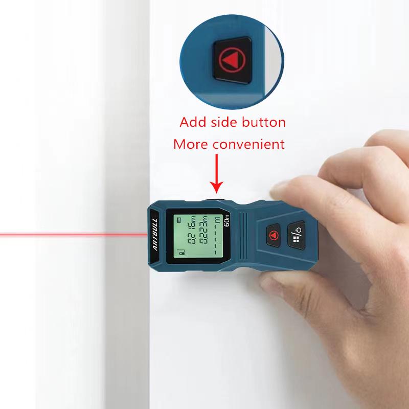 Máy đo khoảng cách Laser Kích thước nhỏ 40m và 60m Công nghệ Laser hồng ngoại Máy đo khoảng cách Đi kèm với máy đo băng