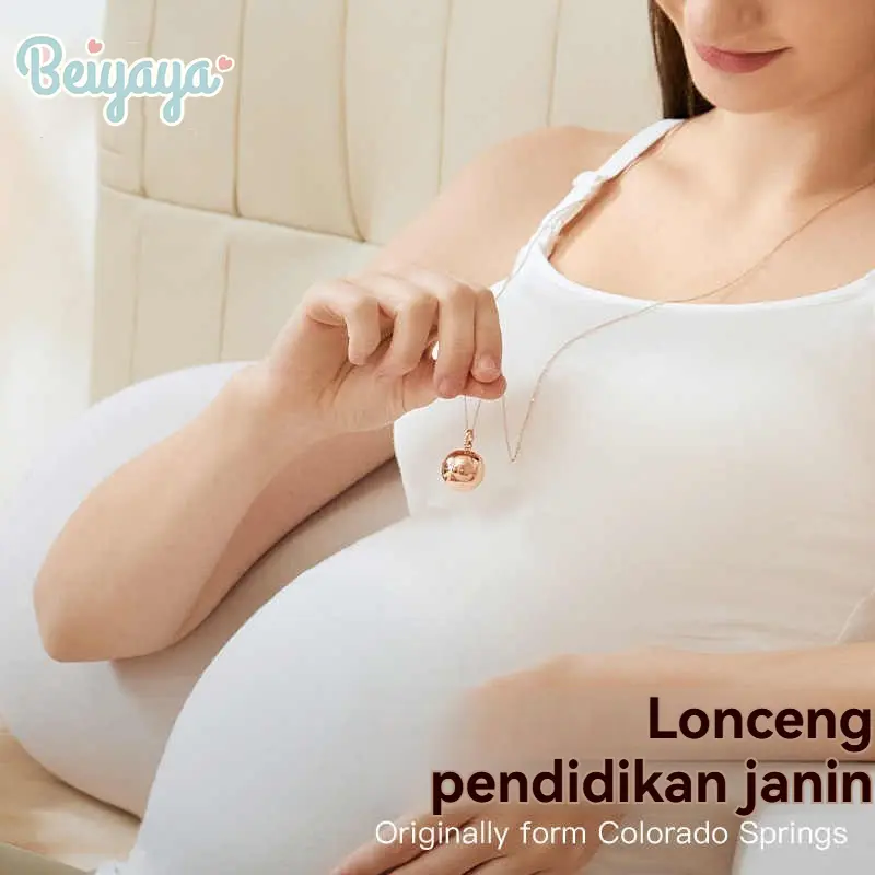 BEIYAYA Gelang Bayi dan Kalung Ibu, Musik Edukasi Bayi, Hadiah Ulang Tahun Bayi Baru Lahir, Perhiasan Pengasuhan Anak dengan Mini Lonceng COD&Ready A001 2