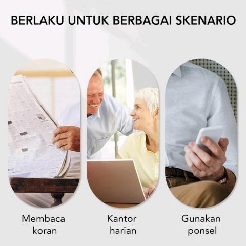 Paket lengkap frame kacamata baca dan jalan(lensa progresif) multifungsi antiradiasi bluray untuk laki-laki & perempuan usia 40 s/d 60 tahun(+1.00 s/d +3.00) 5