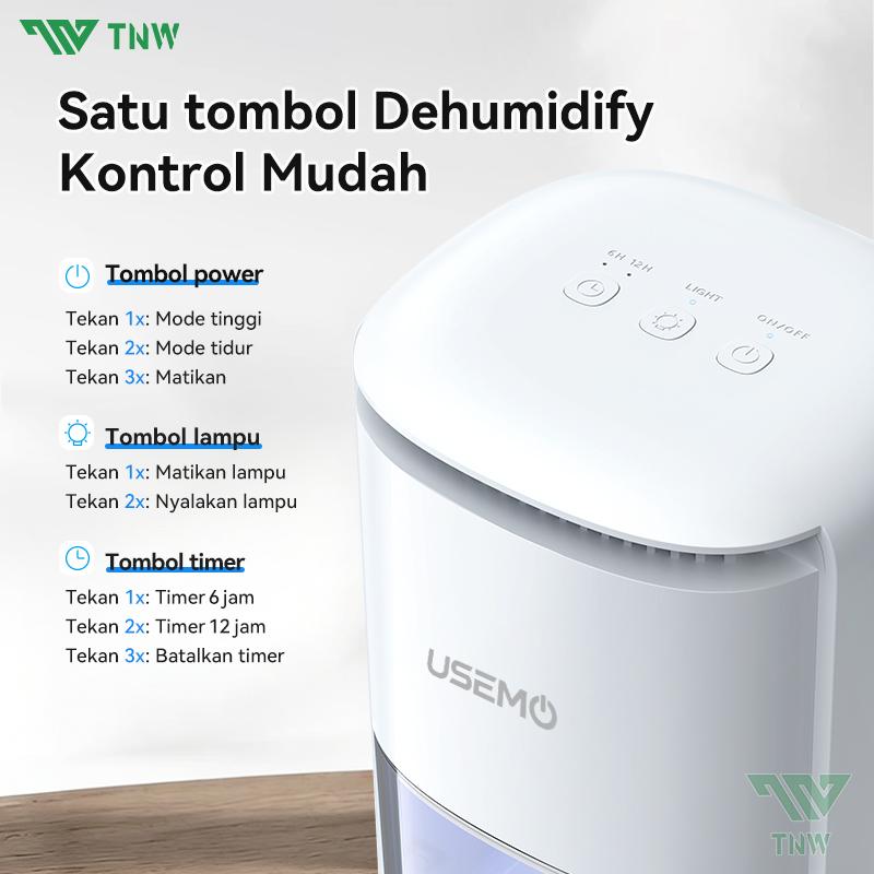 USEMO HD9pro Dehumidifier 1L Penyerap Kelembaban Udara Senyap Auto Off Ruangan 20m² USEMO HD9pro Dehumidifier 1L Penyerap Kelembaban Udara Senyap Auto Off Ruangan 20m²