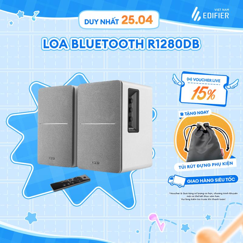 Loa Bluetooth Bookshelf EDIFIER R1280DB | Vỏ gỗ cổ điển | Tổng công suất 42W | Hàng chính hãng Bảo Hành 15 Tháng Củ Loa Nghe Nhạc