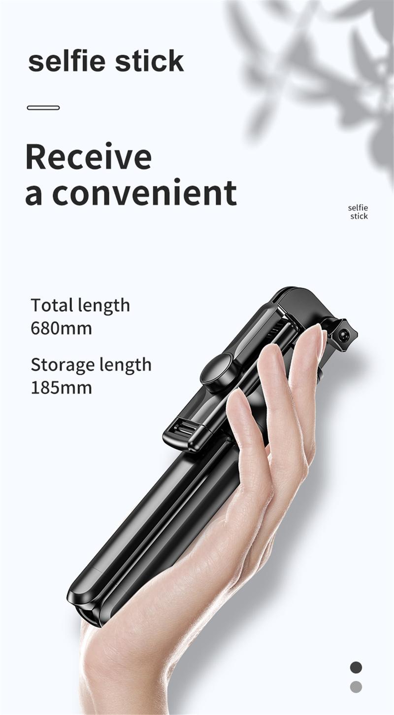 Product Introduction of Bluetooth Wireless Mini  Selfie Tripod Extendable Monopod Remote Shutter For iPhone Samsung Xiaomi Phone Holder 26