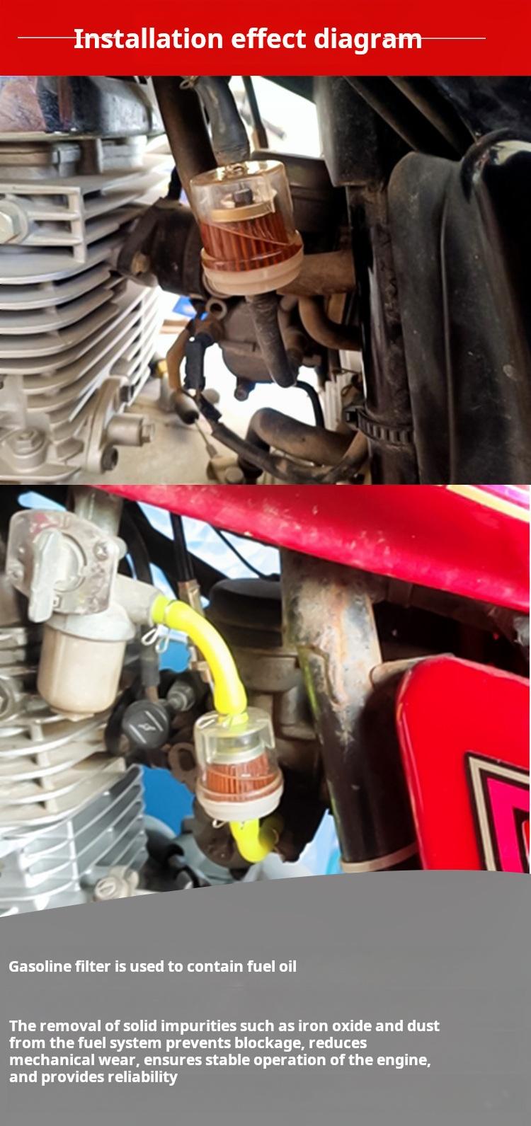 Product Introduction of Motorcycle gasoline filter, filter, magnet box polymer two options are available 4