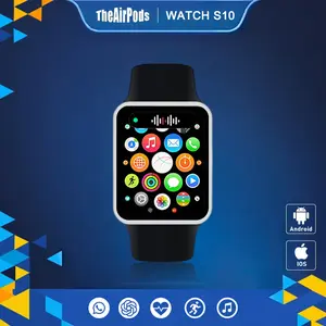 Samrt watch S10 Original with 2.3" HD AMOLED Display GPS NFC Daya Tahan Panjang Waterproof Bluetooth Call Smartwatch wanita pria wireless charging Dan Ganti Wallpapper Jam Tangan Smartwatch Jam Tangan Wanita