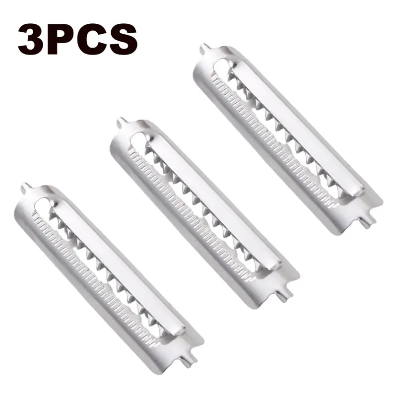 3 Chiếc Lưỡi Gọt Đôi / Đơn Thay Thế Mài 5.6 * 1.2Cm Bằng Thép Không Gỉ Cho Rau Măng Tây Dưa Đồ Dùng Nhà Bếp 1