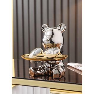  Đồ trang trí bằng gốm sứ khay gấu trang trí nhà cửa trang trí bàn trang trí tủ rượu 