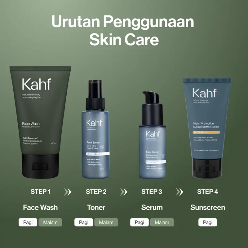 Kahf Face Wash Oil and Acne Care 100 ml - Sabun Cuci Muka Pria untuk Membantu Lawan Jerawat dan Kontrol Minyak - Suitable for Daily Use 6