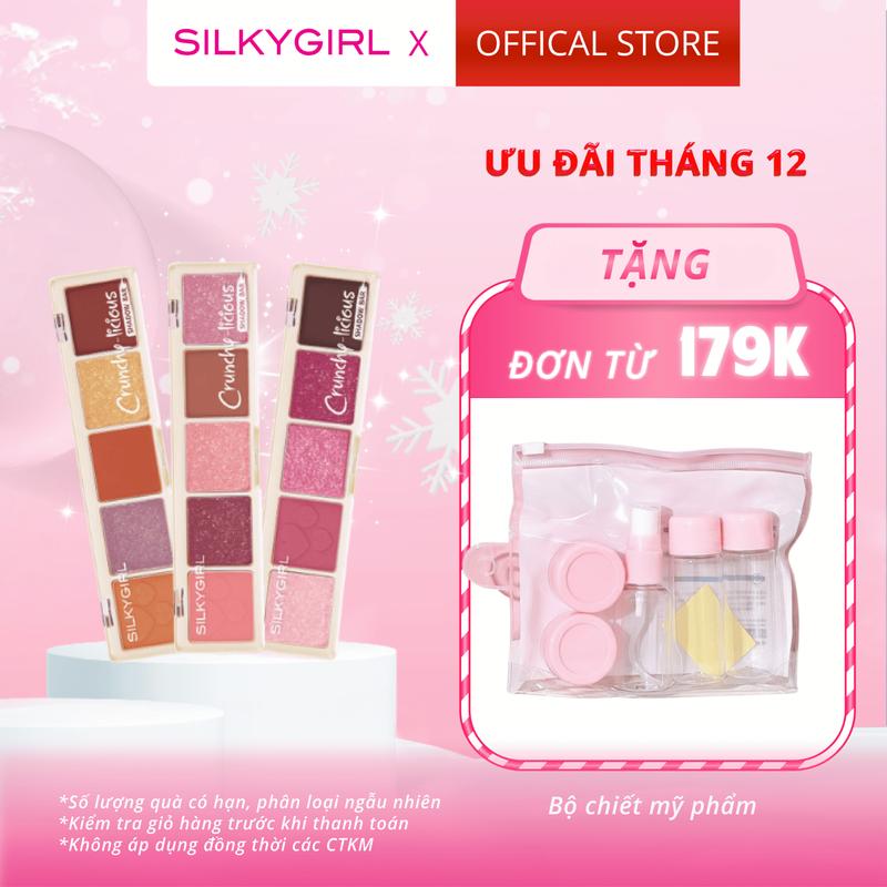  Bảng phấn mắt 5 màu Silkygirl Crunchy-Licious Shadow Bar 10g 