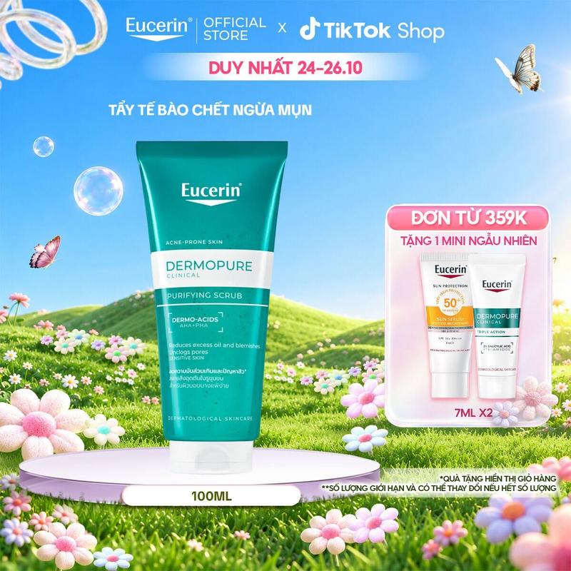 Gel loại bỏ tế bào da chết Eucerin DermoPure Clinical Purifying Scrub 100ml-Skincare