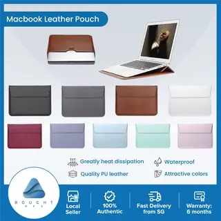 Waterproof Pouch Macbook PU Leather Laptop Case Macbook Pro Sleeve Casing Stylish Protective Durable Sleek Trendy