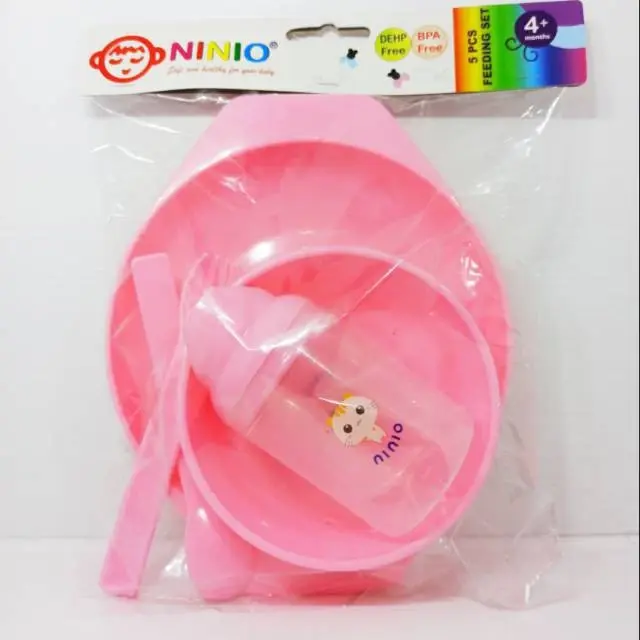 Ninio Set Tempat Makan Bayi 5in1 | Isi 5 pcs Peralatan Makan Bayi 1