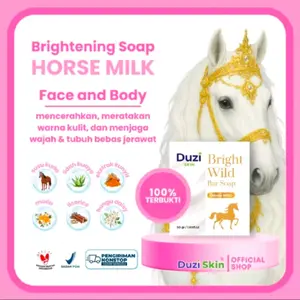 Duzi Skin Sabun Susu Kuda Batang Pencerah Pemutih Bright Wild Sabun Cerah Lembut 50gr Mencerahkan Meratakan Warna Kulit