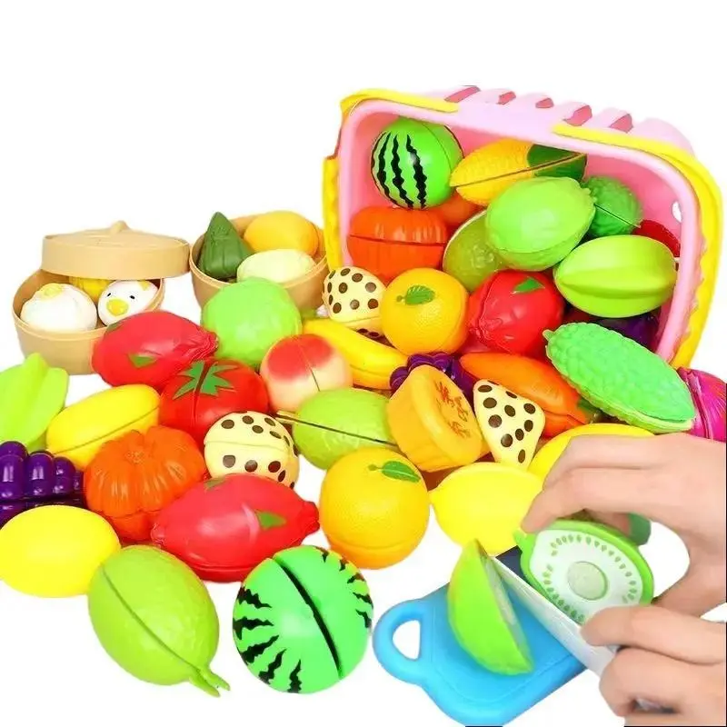 Children's simulation fruit cutting toy, cutting pizza with joy, vegetable steaming basket, boys and girls playing at home, watching sets carefully