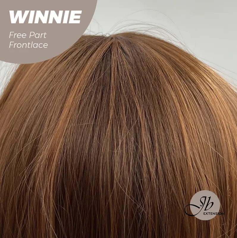 JBEXTENSION【UK】26 Inches Copper Curly Fiber X, Tangle Less Pre-Cut Free Part Frontlae Glueless Wig WINNIE 5