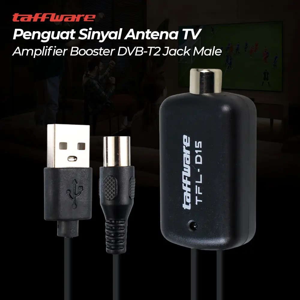 Taffware Penguat Sinyal Antena TV Digital Amplifier Signal Booster DVB-T2 - TFL-D15