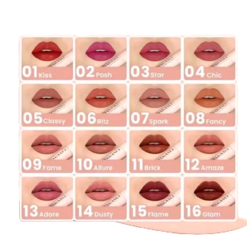 Hanatsui mattedoreble lip cream Bibir Mencerahkan