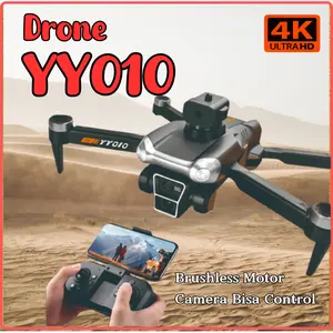Drone YY010 4K HD Dual Kamera WIFI FPV Anti Tabrakan Brushless Motor Kamera Bisa Digerakan Via Remote Control Camera